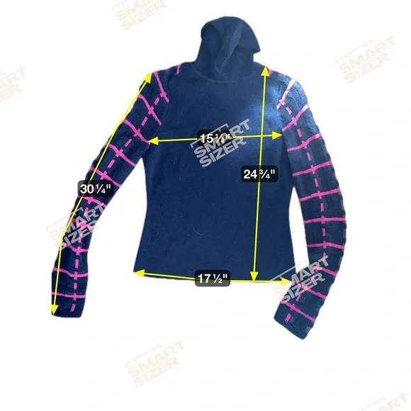 Women's Navy and Pink Sweater Lattice Sleeve Estaban Cortazar - Picture 11 of 11